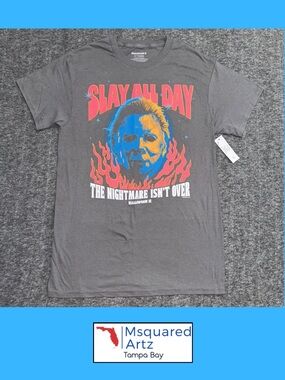 Halloween II Slay All Day Michael Myers Graphic T-Shirt Men's Small NWT